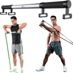 Sportneer Balance Board - 7 Modes Wobble Board with Adjustable Stoppers with Resistance Band Bar, Sportneer Detachable Workout Exercise Bar Handles for All Kinds Resistance Bands