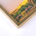 upsimples 4x6 Picture Frame Set of 3, Made of High Definition Glass for 4 x 6 Gold Frames, Wall and Tabletop Display Thin Border Photo Frame for Home Décor