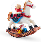 Teddy Bears' Rocking Horse Christmas Water Snow Globe