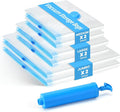 6Pack Thickened Space Saver Vacuum Storage Bags for Clothes with Hand Pump, (2 Jumbo+2 Large+2 Medium) Vacuum Sealed Bags for Clothing, Comforters and Blankets