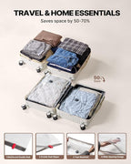 Travel Vacuum Seal Bags for Clothing with Rechargeable Cordless Pump, VINTAR 20 Pack (5J+5L+5M+5S) Carry-on Size Space Saver Vacuum Storage Bags, Compression Packing Bags for Luggage and Suitcase