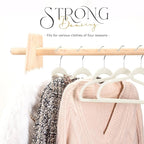 HOUSE DAY Premium Velvet Hangers 100 Pack, Non-Slip Clothes Hangers Ivory - Durable and Sturdy Felt Hanger, Velvet Hanger for Coat, Pants & Dress Slim Space Saving for Closet Organizer