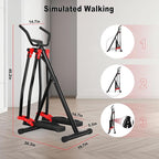 HOTWAVE Air Walker Exercise Machine, Home Space Walker Aerobic Stepper, Foldable Elliptical for Small Spaces - Cross Trainer Glider Exercise Machine for Men and Women Fitness Equipment