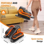Under Desk Elliptical Machine, Leg Exerciser While Sitting for Seniors with Remote Control & 12-Speeds, Quiet Portable Electric Seated Pedal Exerciser Machine for Home Office