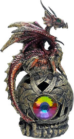 George S. Chen Imports Dragon on Light Up LED Orb Statue Display (71506)