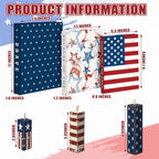 Thyle 4th of July Fake Decorative Books Wooden Firecracker Table Signs Faux Patriotic Decor Farmhouse Decoration Books for Independence Day 250th Anniversary Party Office Home Shelf Table Decor