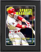 2 Packs Sports Magazine Frame Fits Measuring 8.5 x 11.25 Inch Magazine Display Frame with Black Core Matting and Installed Hangers for Wall Hanging