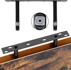 Fixwal Wood Floating Shelves, Wall Shelves Set of 4, Shelves for Wall Decor, with Invisible Brackets for Bathroom, Living Room,Bedroom and Kitchen(15.7in, Rustic Brown)