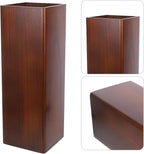 Heavy Duty Wooden Umbrella Stand for Entryway with Weather Resistant Finish Ample Storage for Multiple Umbrellas Classic Walnut Color Indoor Organizer for Home and Office