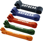 HAPBEAR Pull Up Assistance Bands - Pull Up Bands - Resistance Bands - Exercise Bands Resistance Bands Set of 5 - Workout Bands for Working Out, Stretching, Muscle Training