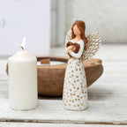 Remembrance Angel Figurines,Sympathy Gift for Loss of Loved One, Memorial Keepsake for Women - Sculpted Hand-Painted Figurine to Hold Each One Safely in Your Heart, Grief Gifts embracing Willow Heart
