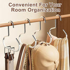 16 Pack Scarf Hangers,Metal Belt Hat Ring Hanger Non-Slip Scarf Storage Organizer with Grip Coating for Hanging Scarves Belts Hats Purses Tank Tops