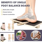 Rocker Board for Physical Therapy | Professional Adult Balance Board | Anti-Slip Wood Standing Desk Balance Board for Core Strength, BAPS & Slack Board Alternative (Suitable for Men & Women)
