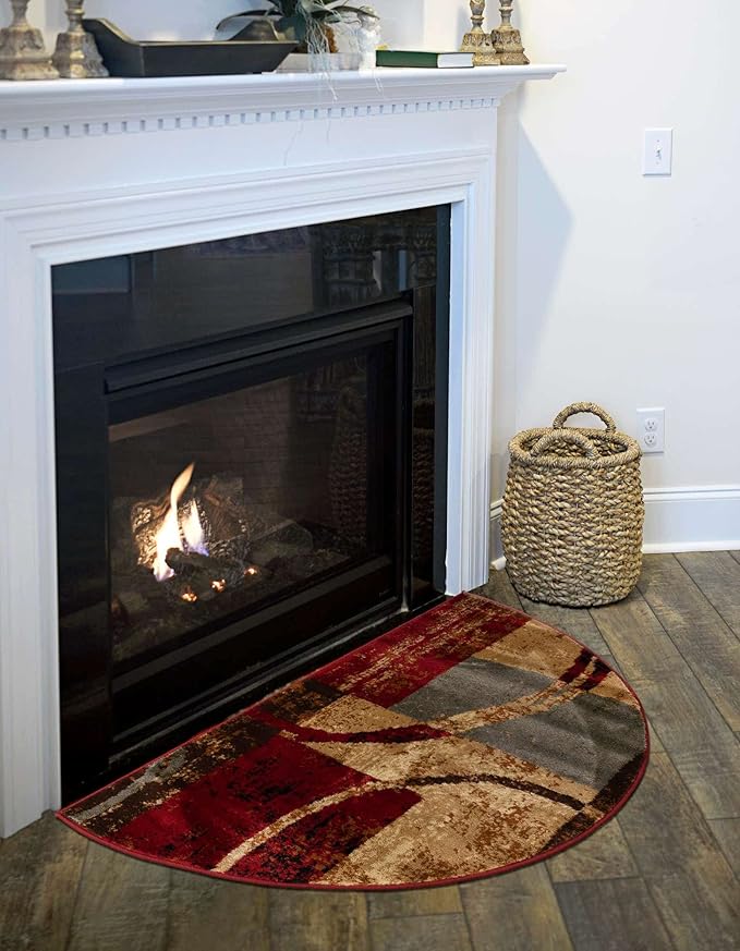 Unique Loom Barista Collection Area Rug - Kouillou (2' 7" x 4' 1" Hearth, Multi/Brown)
