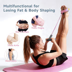 Pedal Resistance Bands with Handles, Durable 6-Tubes Multifunction Pedal Resistance Band, Natural Rubber Foot Pedal Resistance Bands, Fitness Resistance Bands for Abdomen, Waist, Arm, Leg