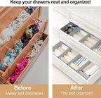 Drawer Organizer Clothes, Foldable Fabric Dresser Organizer Closet Organizers and Storage Box for Underwear,Folded Clothes,Baby Clothing,Socks,Bra,Towels,Ties(6M+6S,Gray)