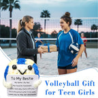 Handmade Collectible Volleyball for Her,Emotional Support Gift for Girlfriends,Volleyball Lover Gifts,Cute Home Decor for Sister & BFF,Work Bestie Bestfriend for Birthday