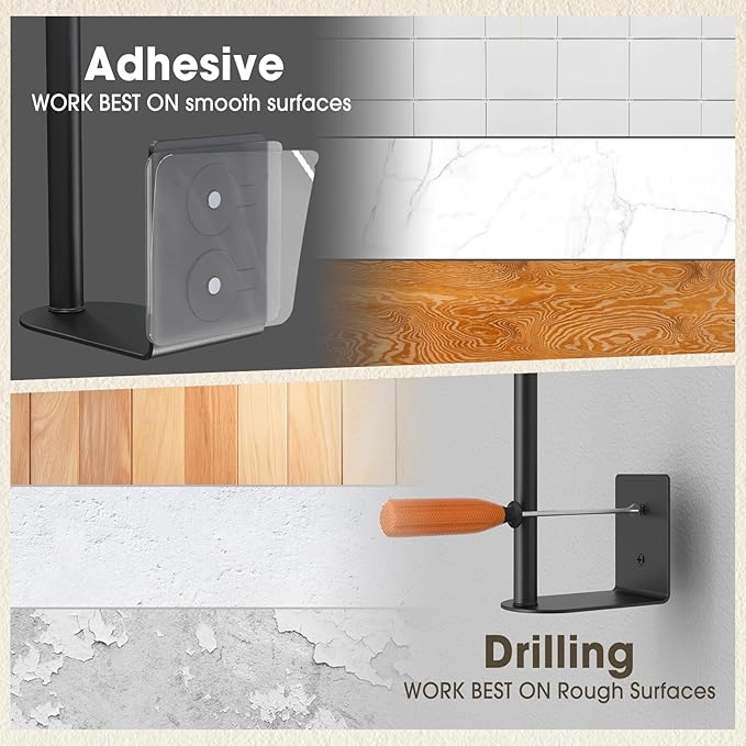 4 Pack Hat Racks for Baseball Caps, Stainless Steel Hat Organizer for Baseball Cap, Hat Holder Storage Organizer, H at Hanger Strong Adhesive/Wall Drilled for Door, Bedroom, Closet(Black 6 in)