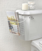 Spectrum Diversified Grid Over the Tank Magazine Holder, White