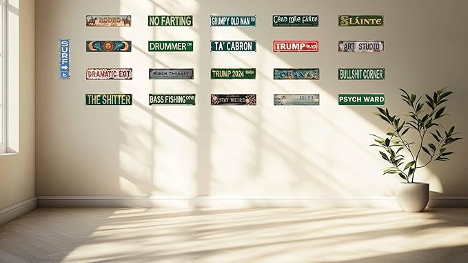 Sun and Moon Metal Sign 4x16 in Decorative Iron Metal Plaque for Door Wall Home Room Farmhouse Street Store Garage Bar Garden Cafe Decor
