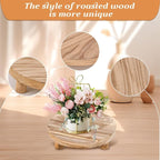 Mini Risers Display Stands, Wood Riser for Display, Wooden Riser Holder, Wood Risers for Decor is used for item display, 4 pcs display rack can display cakes, potted plants