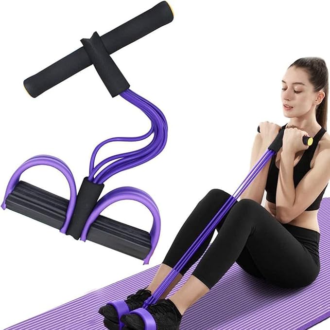 Pedal Resistance Bands with Handles, 21 Fitness Resistance Bands-6 Tube, Resistance Bands with Handles Pedal, Stretch Bands for Exercise Sit Up Exercise Equipment AB Workout Equipment for Women Men
