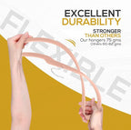 50 Pack New Premium Quality Velvet Hangers Ultra Thin Non Slip Adult Felt Space Saving Hangers for Closet Heavy Duty Coat Pants Jackets Dress Hangers 360° Swivel Hook Hold Upto 10lbs Rose Gold