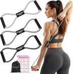 Resistance Bands, Figure 8 Fitness Exercise Bands with Handles - 8 Shaped Resistance Bands of 3 for Arm and Shoulder Stretch, Rope 8 Word Elastic for Women and Men
