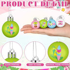 HyDren 40 Pcs Summer Tree Ornaments Mini Summer Hanging Tree Decorations 1.2 Inch Pastel Flamingo Surboard Pineapple Palm Beach Tropical Ball Decorations for Home Luau Holiday Decorative Supplies