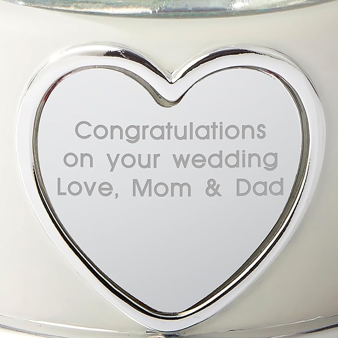 THINGS REMEMBERED Engagement Mr. & Mrs. Wedding Ring Snow Globe (Free Customization)
