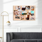 MaxGear Large Cork Board for Wall 36" x 24", Peach Beige Bulletin Board, 6 Pack Felt Wall Tiles with Pushpins, Cork Boards for Office Push Pin Board Tack Board Felt Board