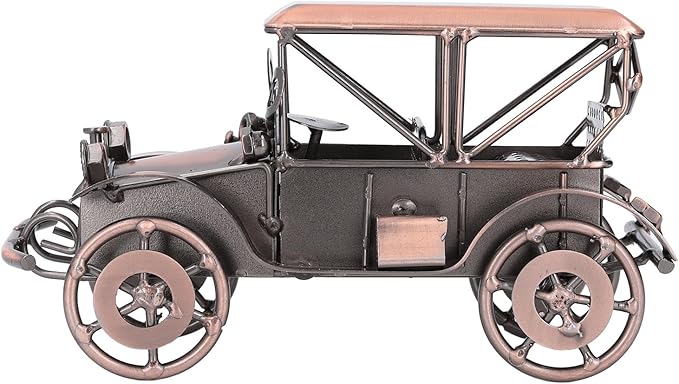 Keenso Vintage Collectible Vehicle, Retro Classic Car Model Ornament, Industrial Design Handcrafted Decoration Collections, for Office and Home Display (Antique Bronze