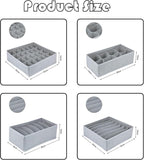 Dresser Drawer Organizer 8 Pack Clothes Underwear Sock Storage Light Gray Drawer Dividers Grey Foldable Closet Organizer Storage Box Dresser Drawer Organizers