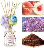 Chloefu Lan Lilac Reéd Diffuser Oil, 6.7 oz Refreshing Natural Essential Scented Oil with Purple Flower Diffuser Sticks,Bathroom Decor, Home & Office Decor,Diffuser Oil Gift Set