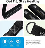 INEVIFIT Resistance Band Set, 150 LBS Stackable Workout Bands for Strength Training, Yoga, Pilates, and Full Body Workout, Includes Door Anchor, Handles, Ankle Straps, Carrying Bag, and Exercise Guide