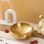 Key Bowl for Entryway Table, Decorative Bowls and Key Dish Holder, Fruit Bowls for Kitchen Counter Table, 8.26" Gold
