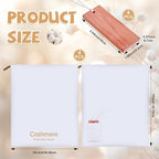 4 Pack Cashmere Storage Bags with 4 Cedar Blocks, Cotton Sweater Garment Storage Pouches with Natural Cedar for Odor Control, Closet Drawer Seasonal Clothing Organizer,17 x 13.5 Inch