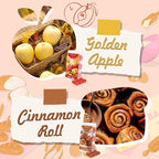 SCENTORINI Wax Melts, Wax Cubes Strong Scent, Summer Scent Candle Wax Tarts 4 Cinnamon Roll & 4 Golden Apple Scented Wax Melts for Warmer, Home Fragrances