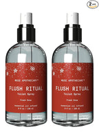 Muse Apothecary Flush Ritual - Aromatic & Refreshing Toilet Spray, Use Before You Go, 8 oz, Infused with Natural Essential Oils - Fresh Snow, 2 Pack