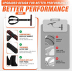 Pedal Resistance Bands with Handles, Upgrade Women Exercise Bands for Full Body Training, Core, ABS, Legs, Glutes, Arms, Pilates, Physical Therapy, Strength, Sit Up Equipment for Home Workout