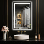 LOAAO 20"x30" LED Mirror for Bathroom, Lighted Bathroom Mirror with Lights, Anti-Fog, Dimmable, Memory Function, Clear Reflection