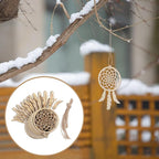 ARTIBETTER Mini Dream Catcher 20pcs Set, DIY Home Decoration Pendant Wooden Accessories Timber Wall Ornaments Dream Catcher (Beige, Third Pattern)