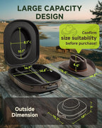 Cowboy Hat Box, Cowboy Hat Case for Travel, Crush Proof Storage for Western/Panama/Fedora, Carrier with Adjustable Shoulder Strap & Brush