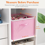 Lifewit Shoe Storage Organizer for Closet, Fabric Large Shoe Box Storage Containers with Clear Cover, Foldable Bins for Boots Heels Sneakers Fits 24-32 Pairs (Each 12-16 Pairs) 2 Pack Pink