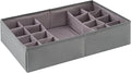 Drawer Organizer Clothes, Adjustable Dividers and Can Change the Size of the Dividers According , Can be Used in the Bedroom, Nursery and Closet Organizer or Storage, Underwear, Socks (Grey, Big)