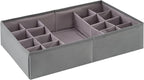 Drawer Organizer Clothes, Adjustable Dividers and Can Change the Size of the Dividers According , Can be Used in the Bedroom, Nursery and Closet Organizer or Storage, Underwear, Socks (Grey, Big)