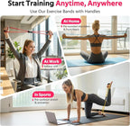 RENRANRING Figure 8 Fitness Resistance Bands with Handles - Exercise Tube Band Set of 3 for Arm and Shoulder Stretch, Rope 8 Word Elastic for Women and Men