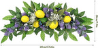 23.6 Inch Artificial Lemon Swag, Decorative Fruit Swag with Lavender, Yellow Lemon & Green Leaves, Spring Summer Floral Swag Door Swag for Front Door Wall Window Wedding Home Decor