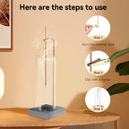 1 Pack Incense Holder for Sticks, Insence-Stick Holder Ash Catcher with Removable Glass [Anti-Ash Flying], Mess-Free Incense Burner Holder, Perfect for Meditation Yoga Relaxation,Home Decor(Dark Gray)