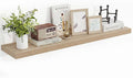 Acovy 48 Inch Floating Shelves, 3D Textured Wood Grain, 48"x9.25"x1.5" Inch Deep Floating Shelves for Wall, Wooden Shelves for Bathroom, Bedroom, Living Room, Vintage White Oak, 1 Piece